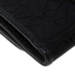 Lancel Black Canvas French Wallet