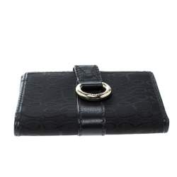 Lancel Black Canvas French Wallet
