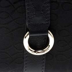 Lancel Black Canvas French Wallet