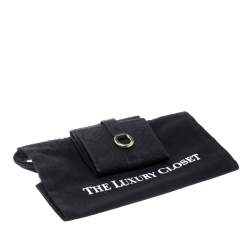 Lancel Black Canvas French Wallet