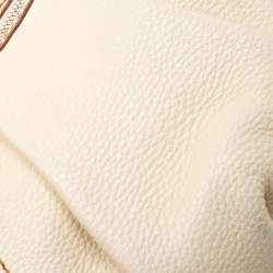 Lancel Cream Leather Hobo