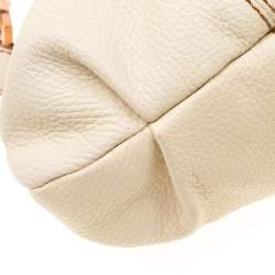 Lancel Cream Leather Hobo