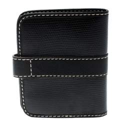 Pre Owned Lancel Black Leather French Wallet