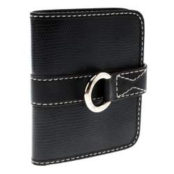 Pre Owned Lancel Black Leather French Wallet