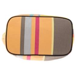 Pre Owned Lancel Multicolor Stripe Canvas French Flair Tote