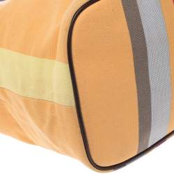 Pre Owned Lancel Multicolor Stripe Canvas French Flair Tote