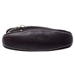 Pre Owned Lancel Dark Brown Leather Shoulder Bag