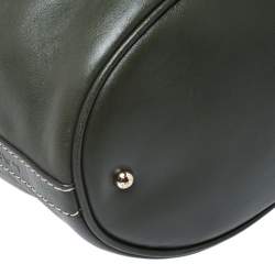 Pre Owned Lancel Green Leather Premiere Flirt Bucket Shoulder Bag