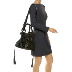 Pre Owned Lancel Green Leather Premiere Flirt Bucket Shoulder Bag
