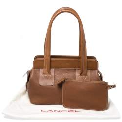 Pre Owned Lancel Tan Leather Shoulder Bag