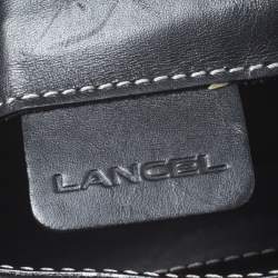 Pre Owned Lancel Black Leather Flap Shoulder Bag