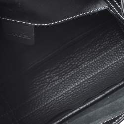 Pre Owned Lancel Black Leather Flap Shoulder Bag