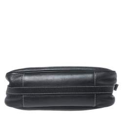 Pre Owned Lancel Black Leather Flap Shoulder Bag