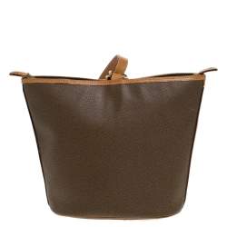 Pre Owned Lancel Brown Leather Bucket Bag