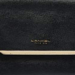 Lancel Black Leather Envelope Flap Wallet