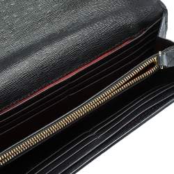 Lancel Black Leather Envelope Flap Wallet