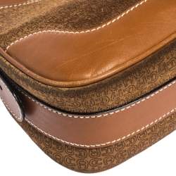 Pre Owned Aigner Brown Suede and Leather Shoulder Bag