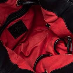 Pre Owned Lancel Black Croc Embossed Leather Premiere Flirt Bucket Shoulder Bag