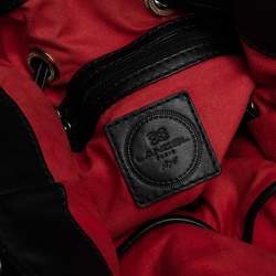 Pre Owned Lancel Black Croc Embossed Leather Premiere Flirt Bucket Shoulder Bag