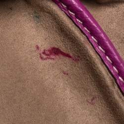 Lancel Magenta Leather French Flair Tote