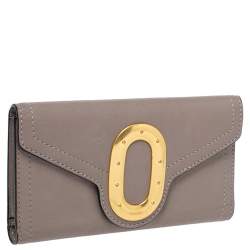 Pre Owned Lancel Beige Leather Continental Wallet