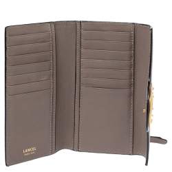 Pre Owned Lancel Beige Leather Continental Wallet