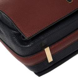 Pre Owned Lancel Red/Blue Leather Pia Shoulder Bag