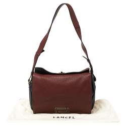 Pre Owned Lancel Red/Blue Leather Pia Shoulder Bag
