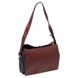 Pre Owned Lancel Red/Blue Leather Pia Shoulder Bag