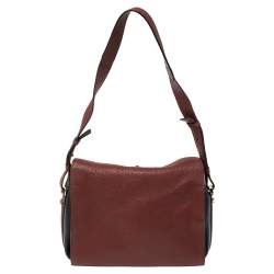 Pre Owned Lancel Red/Blue Leather Pia Shoulder Bag