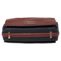 Pre Owned Lancel Red/Blue Leather Pia Shoulder Bag