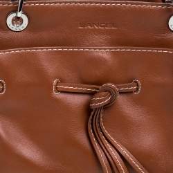 Lancel Brown Leather Front Pocket Satchel