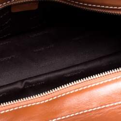 Lancel Brown Leather Front Pocket Satchel