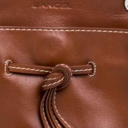 Lancel Brown Leather Front Pocket Satchel