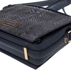 Lancel Blue Python Pia Shoulder Bag