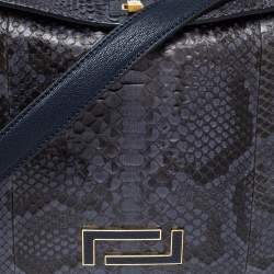 Lancel Blue Python Pia Shoulder Bag