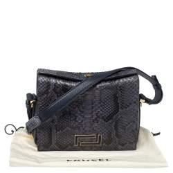 Lancel Blue Python Pia Shoulder Bag