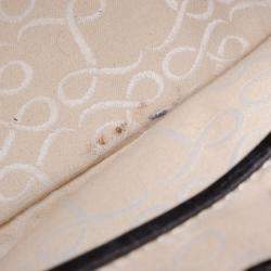 Pre Owned Lancel Black Embossed Large Adjani Satchel