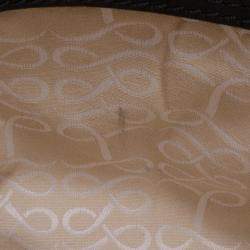 Pre Owned Lancel Black Embossed Large Adjani Satchel