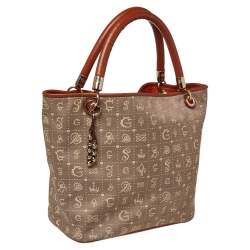 Pre Owned Lancel Beige/Brown Daligramme Fabric and Leather Dali Fun Tote