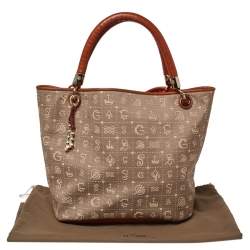 Pre Owned Lancel Beige/Brown Daligramme Fabric and Leather Dali Fun Tote