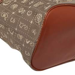 Pre Owned Lancel Beige/Brown Daligramme Fabric and Leather Dali Fun Tote