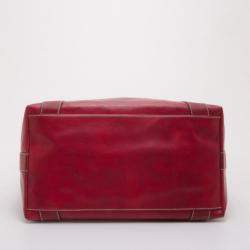 Lancel Red Leather Hobo