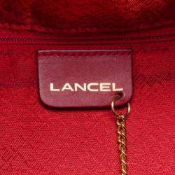 Lancel Red Leather Hobo