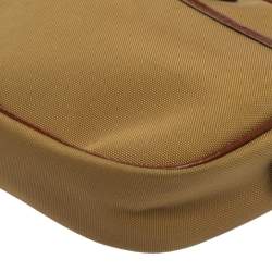 Lancel Beige/Brown Canvas And Leather Crossbody Bag