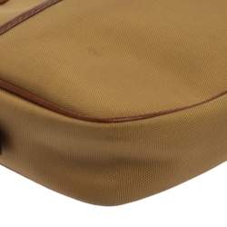Lancel Beige/Brown Canvas And Leather Crossbody Bag