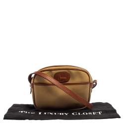 Lancel Beige/Brown Canvas And Leather Crossbody Bag