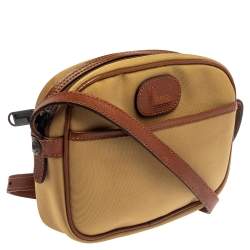 Lancel Beige/Brown Canvas And Leather Crossbody Bag