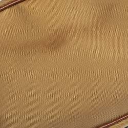 Lancel Beige/Brown Canvas And Leather Crossbody Bag