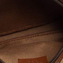 Lancel Beige/Brown Canvas And Leather Crossbody Bag